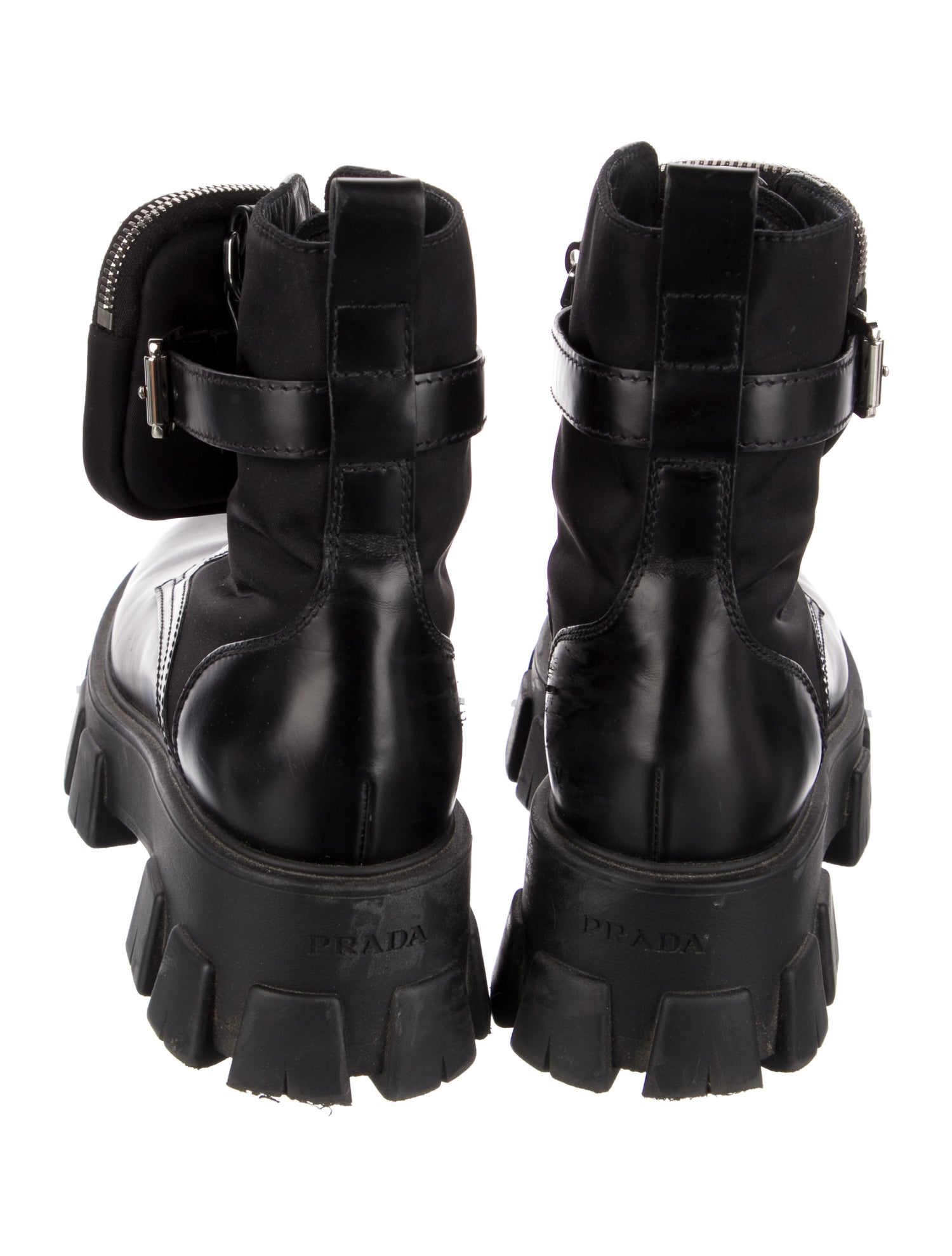 Prada Leather Combat Boots